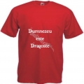 Tricou rosu personalizat Dumnezeu este dragoste